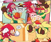 Knuckles and Bark fight