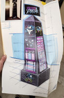 Concept for a Sonic X-Treme-themed kiosk. Photo by Katie Chrzanowski.