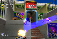 Sonic using the Homing Attack