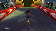 Shadow utilizando Light Speed Dash en Sonic Adventure 2.