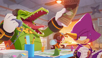 Team Chaotix in the Chaotix Detective Agency's office for Labor Thanksgiving Day 2021.