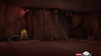 A private room in the Froglodyte Caves.