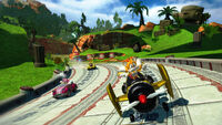 Tails and the Tornado Racer in Whale Lagoon.