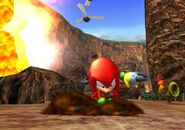 Knuckles using Dig in Sonic Adventure DX: Director's Cut.