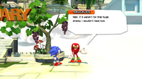Knuckles after the player completed the challenge.