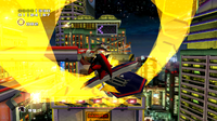 Shadow using the Light Speed Attack, from Sonic Adventure 2