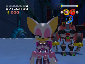 Rouge winks (Sonic Heroes)