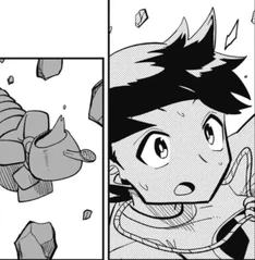 Yuuta notices the watering can while falling.