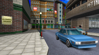 A car in Station Square, from Sonic Adventure DX: Director's Cut.