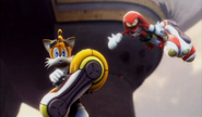 Knuckles using Glide in the opening of Sonic Riders: Zero Gravity