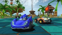 Amigo and the Sun Buggy along with Sonic in Monkey Target.
