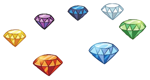 All 7 Chaos Emeralds from Sonic the Hedgehog by