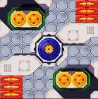 Full map of Tails' lab battle arena in Sonic Battle.