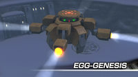 The Egg-Genesis' intro screen in White Acropolis.