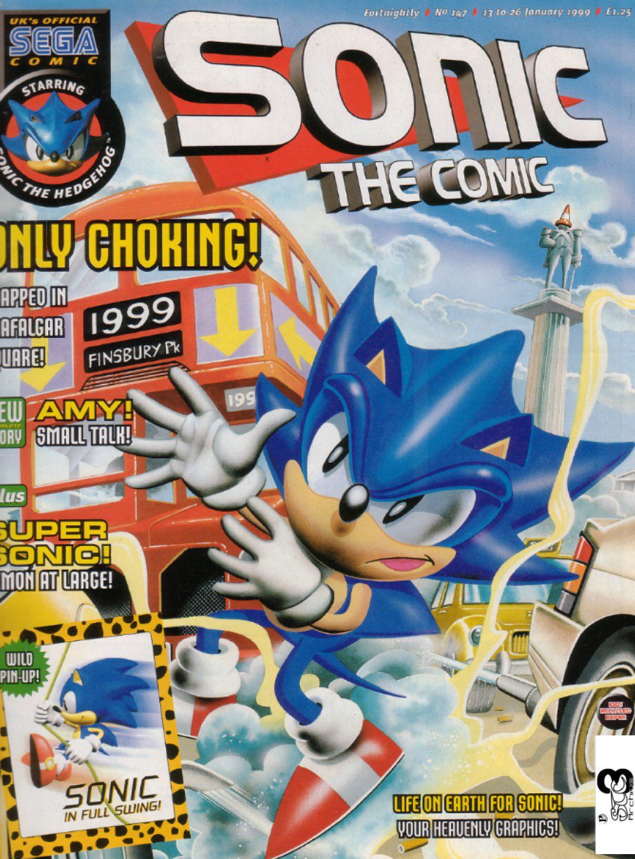 Sonic the Comic #174A FN; Fleetway Quality | Hedgehog with space spinner  bonus 