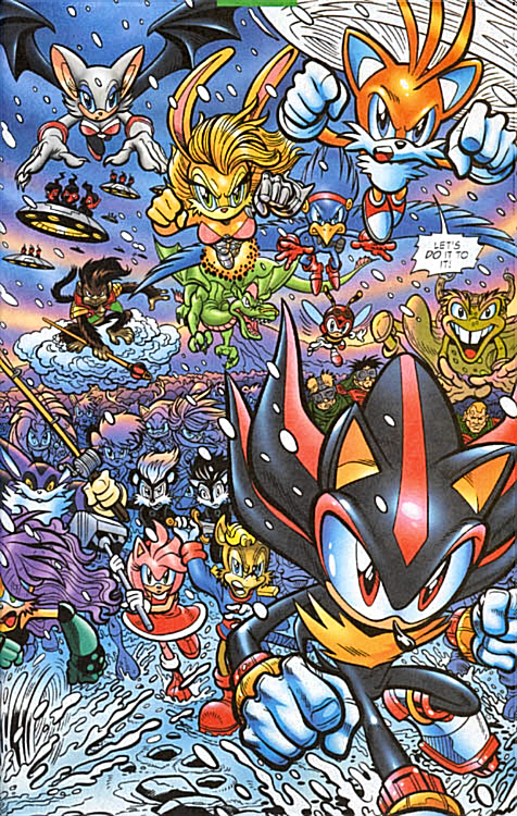 Official Sonic the Hedgehog 2-Sided Poster Shadow/Metal Sonic Spaziante Art  RARE
