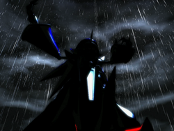 81320 - safe, artist:ravencorona, metal sonic (sonic), neo metal sonic ( sonic), dragon, fictional species, robot, anthro, sega, sonic heroes, sonic  the hedgehog (series), 2020, acrylic, apocalypse, badass, blue body, boss,  cloud, epic