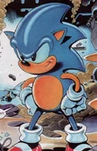 Sonic's second appearance, from Sonic the Comic #71. Art by Richard Elson.