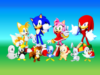 Sonic tails amy knuckles and flickies animals by 9029561-d6prc0r