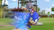 Chumley riding Sonic
