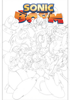 An alternate sketch of the regular cover, from Sonic the Hedgehog/Mega Man: Worlds Unite Volume 2: Broken Bonds.