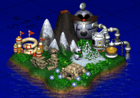 Map of Flicky Island, Sonic 3D Blast (Sega Saturn)