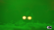 Og appearing in green smoke