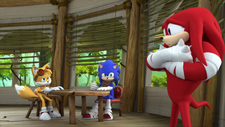 SB S1E39 Tails Sonic Knuckles brainstorm