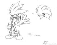 A near final model of Silver the Hedgehog. Originally his quills on his head only raised up during telekineses.