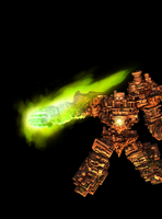 The Gaia Colossus attacking, Sonic Unleashed (Xbox 360/PlayStation 3)