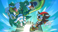 August- Jet the Hawk and Shadow the Hedgehog in Digital Dimension