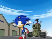 Bokkun chasing Sonic