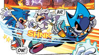 Metal Sonic Attacks Sonic and Silver