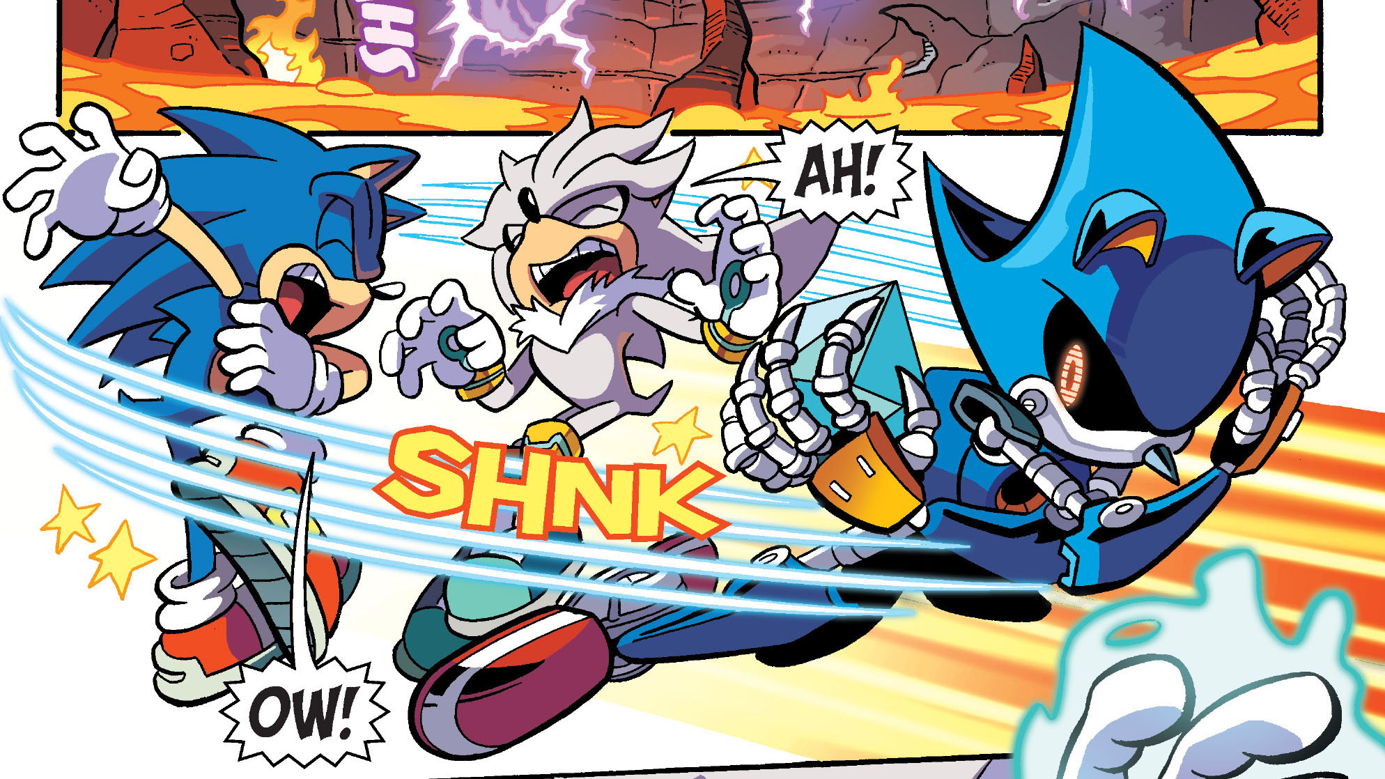 sonic vs metal sonic comic