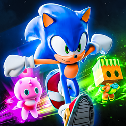 Sonic Speed Simulator Main Render in my style by blue007prime on