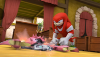 SB S1E08 Knuckles smash Crab Bot