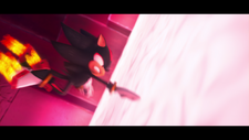 Shadow utilizing the small jets on his Air Shoes, from Sonic Prime.