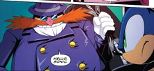 Dr. Eggman meets , , and  at the dinner, from .