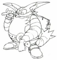 Original pencil artwork for Sonic Adventure