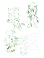 Early concepts of Metal Sonic.