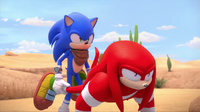 SB S1E40 Sonic Knuckles wheelbarrow race