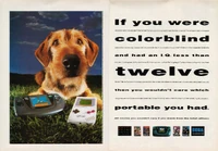 Advertisement for the Game Gear, featuring Sonic the Hedgehog