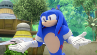 S1E33 Knuckles as Sonic