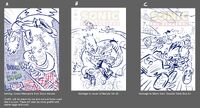 Cover B layouts. Art by Reggie Graham.