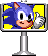 Sonic signpost from Sonic the Hedgehog CD' 510 prototype.