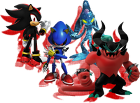 Shadow, Metal Sonic, Chaos and Zavok