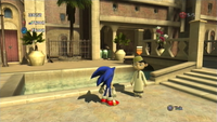 Sadiq in Shamar's Town Stage on the Xbox 360/PlayStation 3 version of Sonic Unleashed.