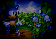 Sonic in the menu on the final version.