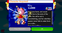 Sonic Runners Amy unlocked