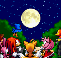 The moon in the extra ending, from Sonic Advance.